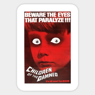 Classic Sci-Fi Horror Movie Poster - Children of the Damned Sticker